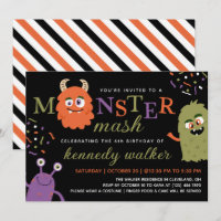 Grünes Orangen-Monster-Mash-Halloween-Party