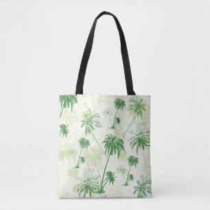 Grünes Palme-Muster Tasche
