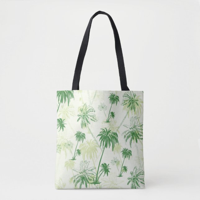 Grünes Palme-Muster Tasche (Vorderseite)