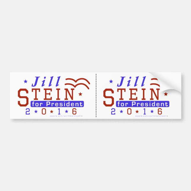 Grünes Party 2016 Jill-Stein Präsidenten-Wahl Autoaufkleber (Vorne)