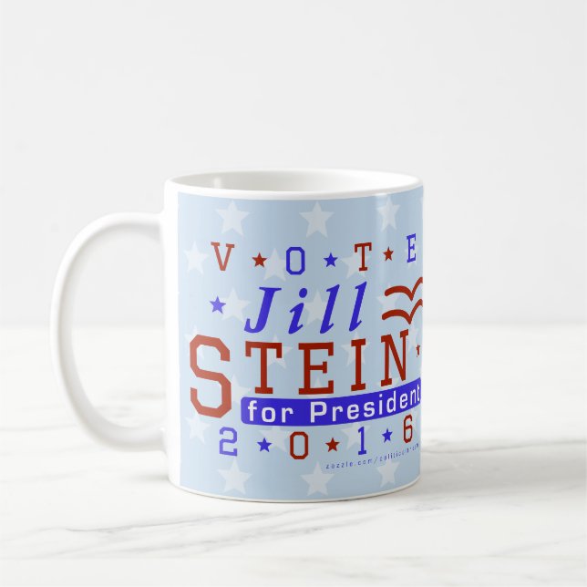 Grünes Party 2016 Jill-Stein Präsidenten-Wahl Kaffeetasse (Links)