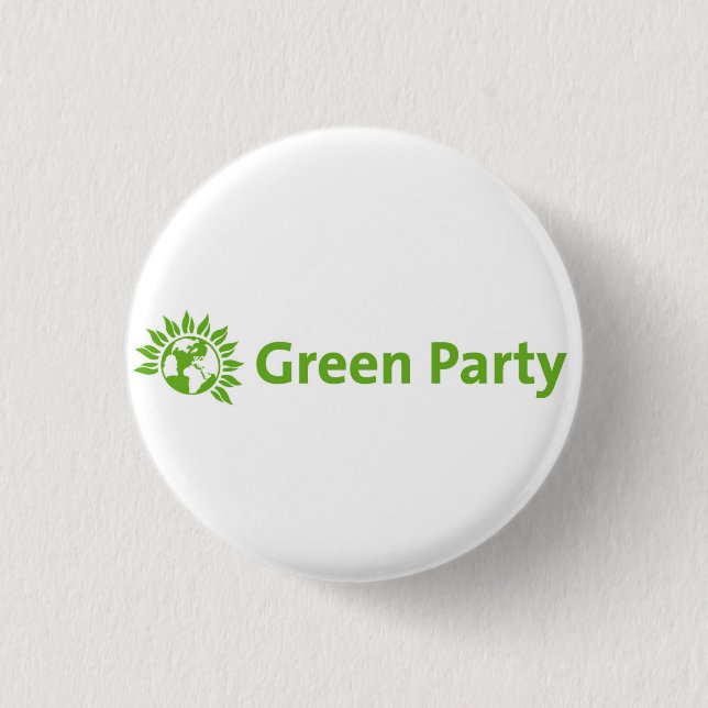 Grünes Party-Logo Button (Vorderseite)