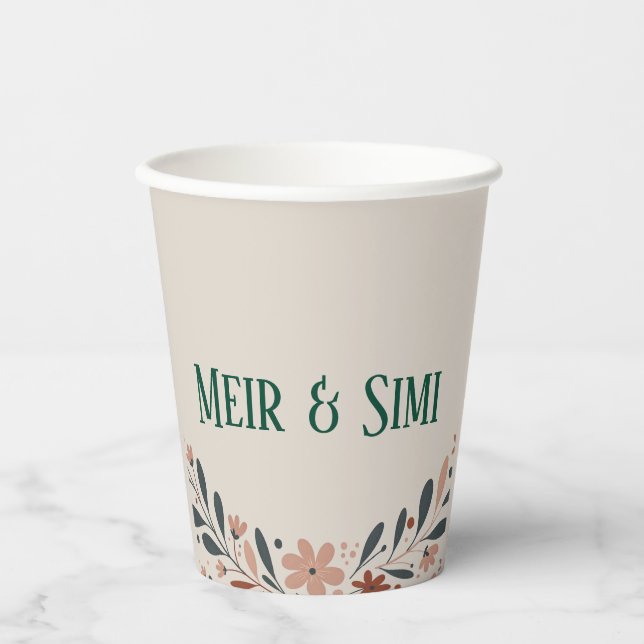 Grünes Party Pappbecher (Vorderseite)