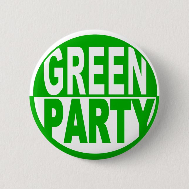 Grünes Party USA Button (Vorderseite)