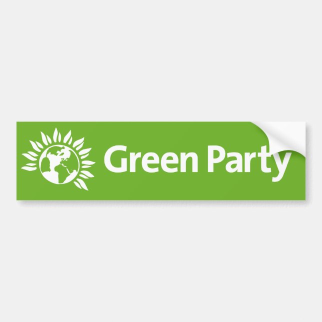 Grünes Party von England und von Wales Autoaufkleber (Vorne)