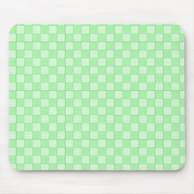 Grünes Patchwork-Muster Mousepad (Vorne)
