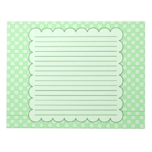 Grünes Patchwork-Muster Notizblock