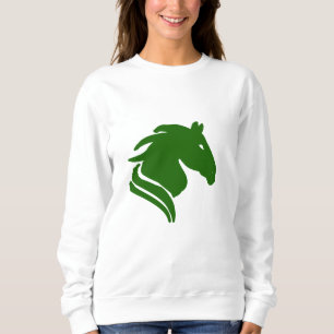 Grünes Pferd-Zodiac-Energy-Sweatshirt Sweatshirt