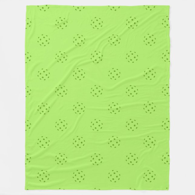 Grünes Pickleball Fleecedecke (Vorderseite)