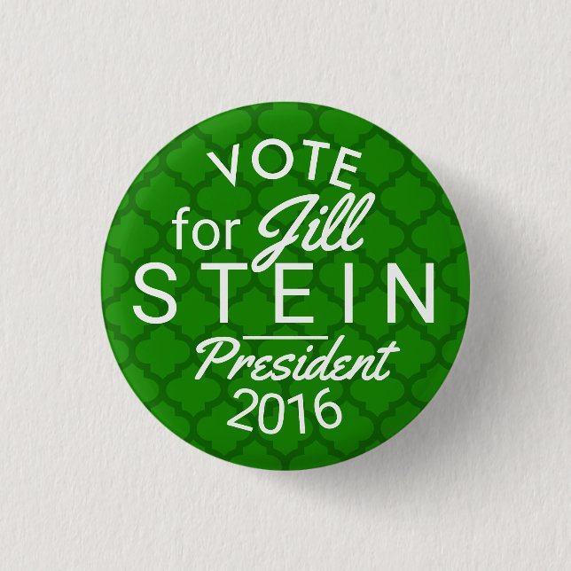 Grünes politisches Jill-Stein Präsidenten-2016 Button (Vorderseite)