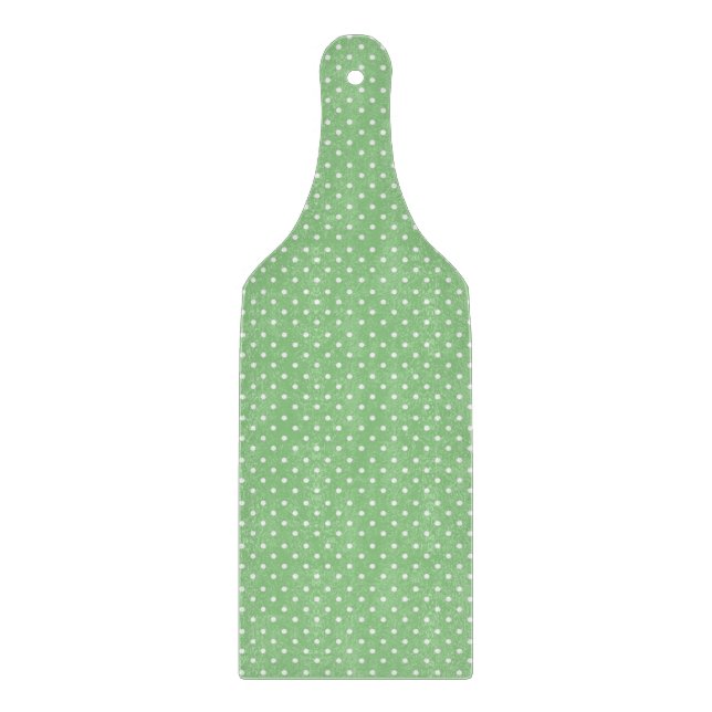 Grünes Polka-Punkt-Muster Schneidebrett (Vorderseite)