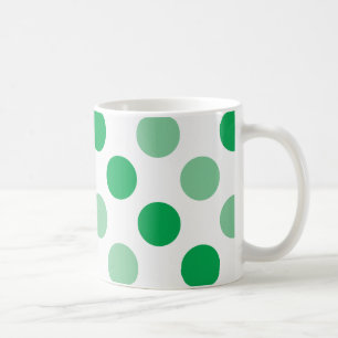 Grünes Polka-Punktmuster Kaffeetasse