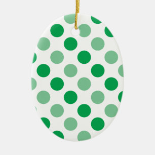 Grünes Polka-Punktmuster Keramikornament