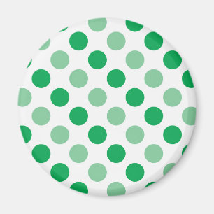 Grünes Polka-Punktmuster Magnet