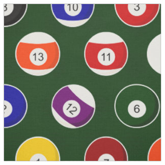 Grünes Pool-Ball-Billard-Muster-große Wiederholung Stoff