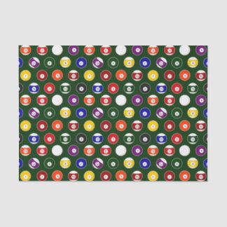 Grünes Pool-Ball-Billard-Muster Seidenpapier