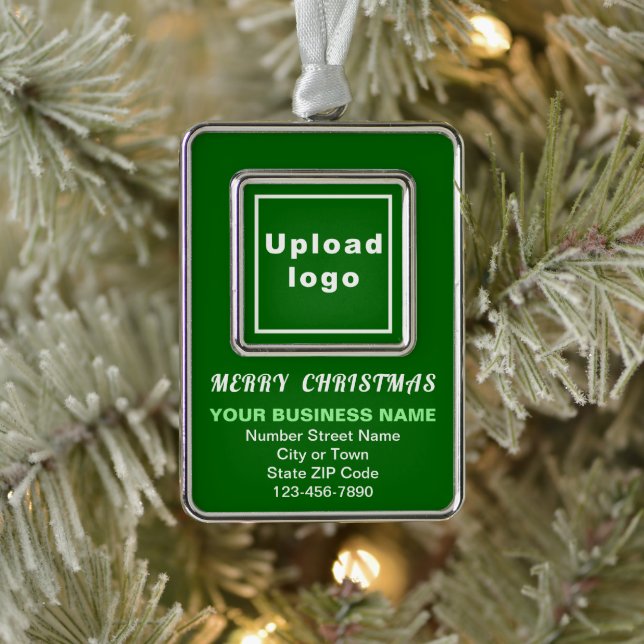 Grünes Portrait Rectangle Gerahmt Rahmen-Ornament Silber (Baum)