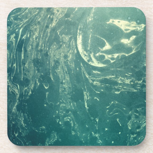 Grünes Psychedelbuch Getränkeuntersetzer (Vorderseite)