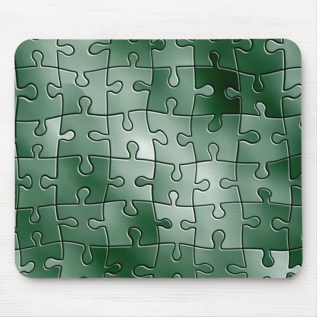 Grünes Puzzlespiel Mousepad (Vorne)