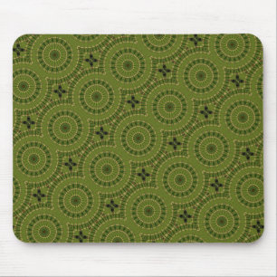 Grünes Rad Mandala / Grünes Krass Mandala Mousepad