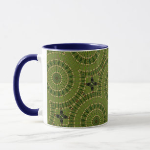 Grünes Rad Mandala / Grünes Krass Mandala Tasse