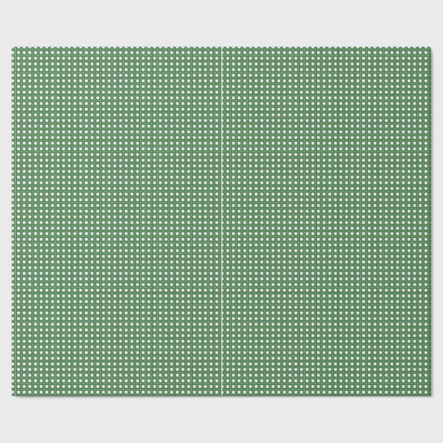 Grünes Rattan-tropisches Packpapier (Saum)