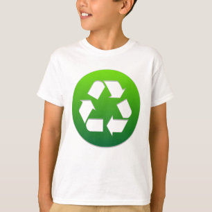 Grünes recycelndes Symbol T-Shirt