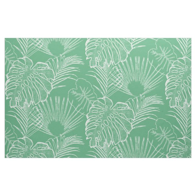 Grünes Regenwald Dschungellef Blätter Modern Einfa Stoff (Fat Quarter (45,7 x 55,9 cm))