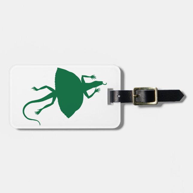 Grünes Reptil Gepäckanhänger (Vorderseite horizontal)