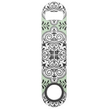 Grünes Rokoko-Muster-Ornament