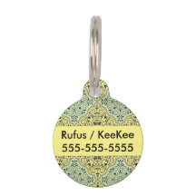 Grünes Rokoko-Muster-Ornament