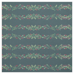Grünes Rot Grünes Weihnachten Stechpalme Grünanlag Stoff