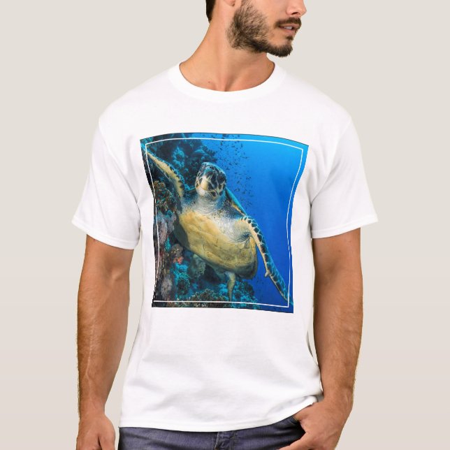 Grünes Rotes Meer der Meeresschildkröte-| T-Shirt (Vorderseite)