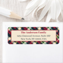 Grünes rotes Tartan-Karo individuelles Weihnachtsf