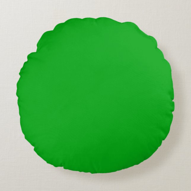 Grünes rundes Kissen (16") (Vorderseite)