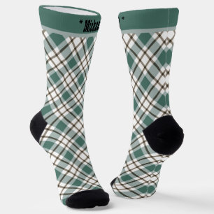 grünes Schachbrettmuster Socken