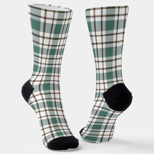 grünes Schachbrettmuster Socken (Gewinkelt)