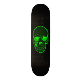 Grünes Schädel-Grafik-Skateboard für Jungen u. Skateboard