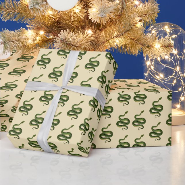 Grünes Schlangenverpackungspapier Geschenkpapier (Feiertage)