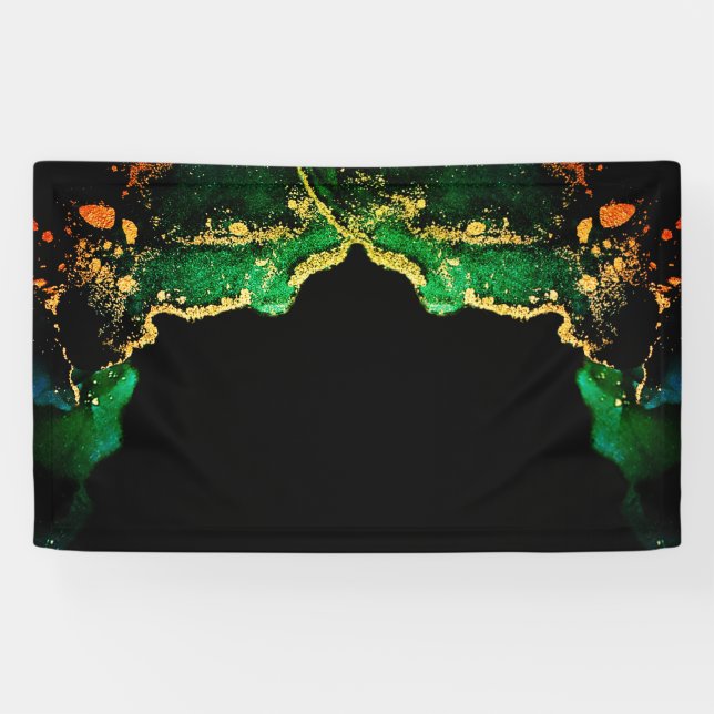 Grünes Schwarzes Gold - künstlerischer Hintergrund Banner (Horizontal)