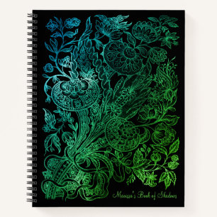 Grünes & Schwarzes Gothic Vintage Buch der Schatte