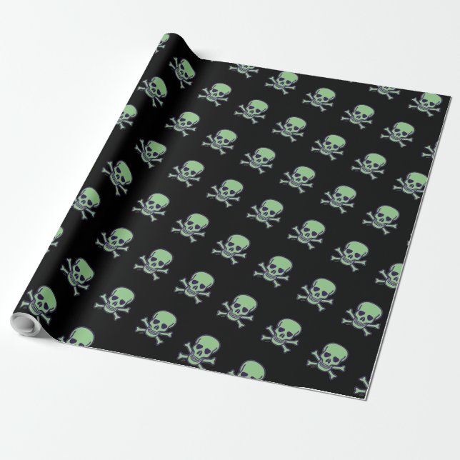 Grünes, schwarzes, mattes Papier Geschenkpapier (Ungerollt)