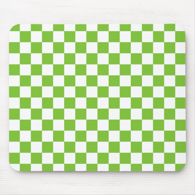 Grünes schwarzes u. weißes kariertes mousepad (Vorne)
