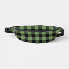 Grünes Schwarzkaromuster Bauchtasche