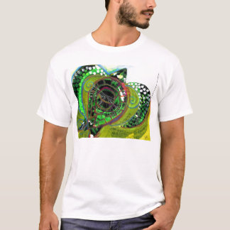 Grünes Seeschildkröte-abstrakter Kunst T-SHIRT