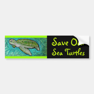 Grünes Seeschildkröte-Autoaufkleber Autoaufkleber