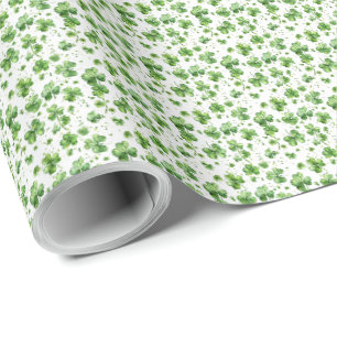 Grünes Shamrock-Geschenkpapier Irisch Geschenkpapier