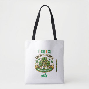 Grünes Shamrock-Glücksbringer-Design Tasche