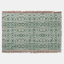 Grünes Shibori-gefärbtes X markiert den Ort Decke