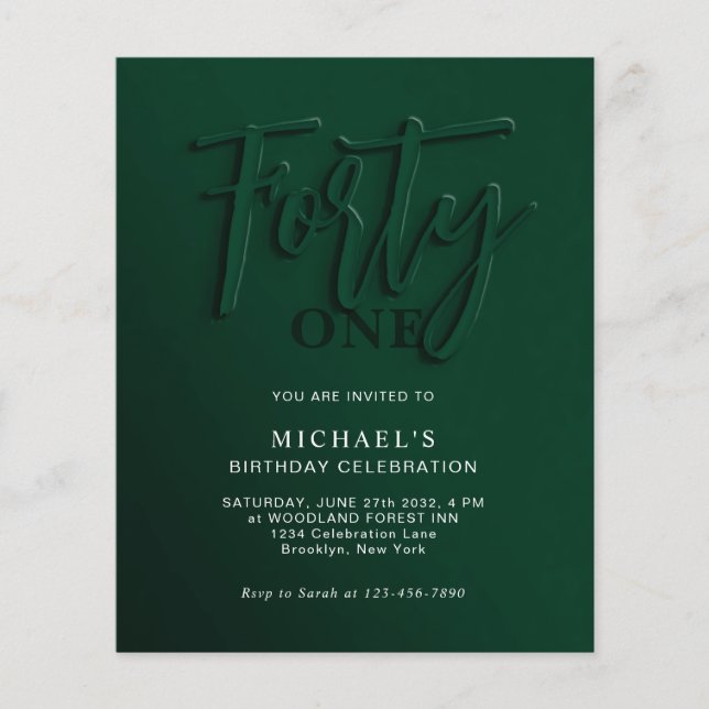 Grünes Skript des HAUSHALTSPLANS 40. Erwachsene Ge (Vorderseite)